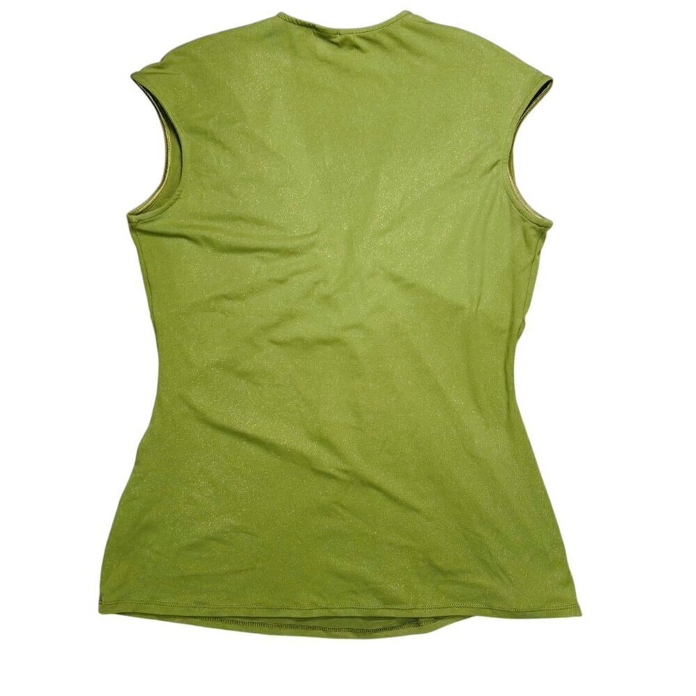 Bisou Bisou Large Top Y2K Casual Green Retro Boho - Picture 2 of 3